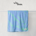 Luxury Marble Pattern Cotton Bath Towel - Blue