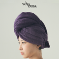 Solid Color Cotton Hair Towel Wrap - Purple