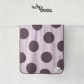 Luxury 100% Cotton Bath Towel - Purple Polka Dot