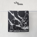 Luxury Marble Pattern Cotton Bath Towel - Black