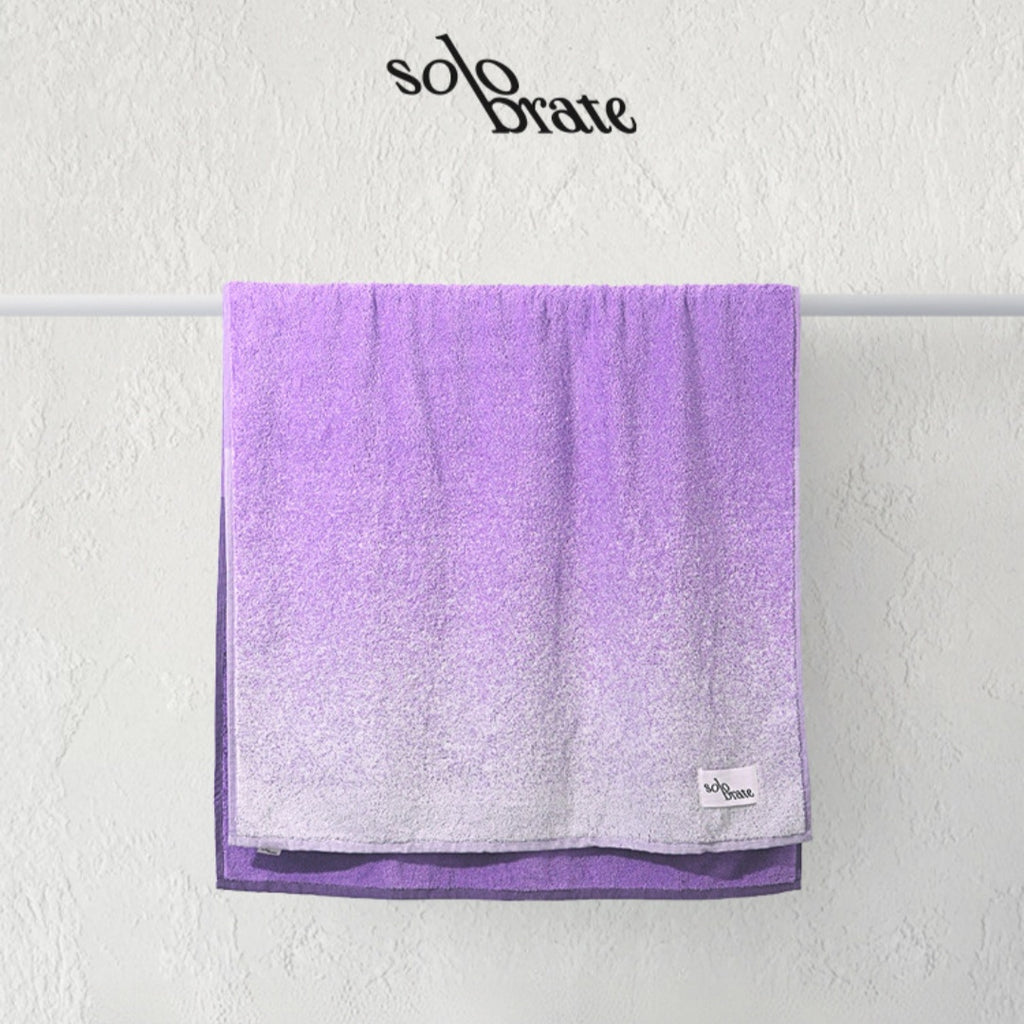 Luxury Pink & Black Gradient 100% Cotton Bath Towel - Purple