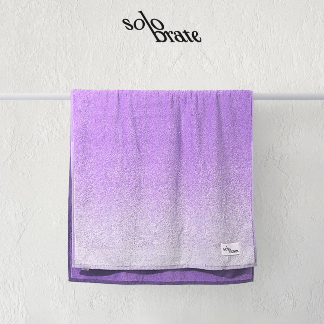 Luxury Pink & Black Gradient 100% Cotton Bath Towel - Purple