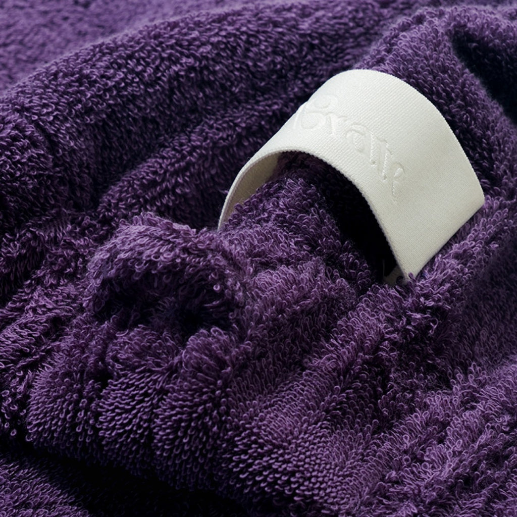 Solid Color Cotton Hair Towel Wrap - Purple