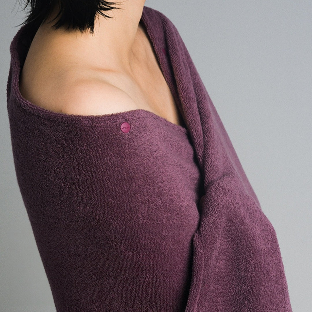 Wearable Cotton Bath Wrap - Purple