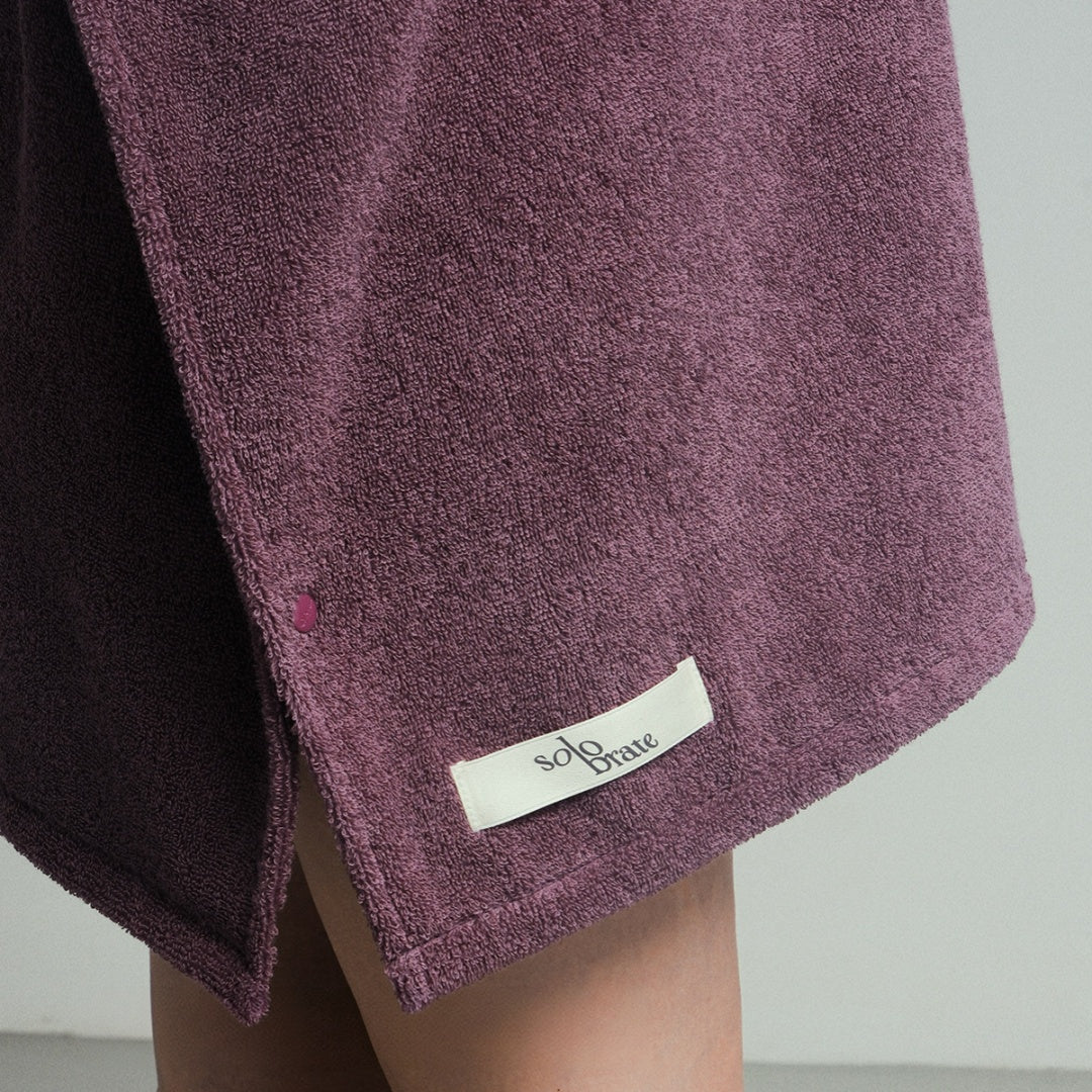 Wearable Cotton Bath Wrap - Purple