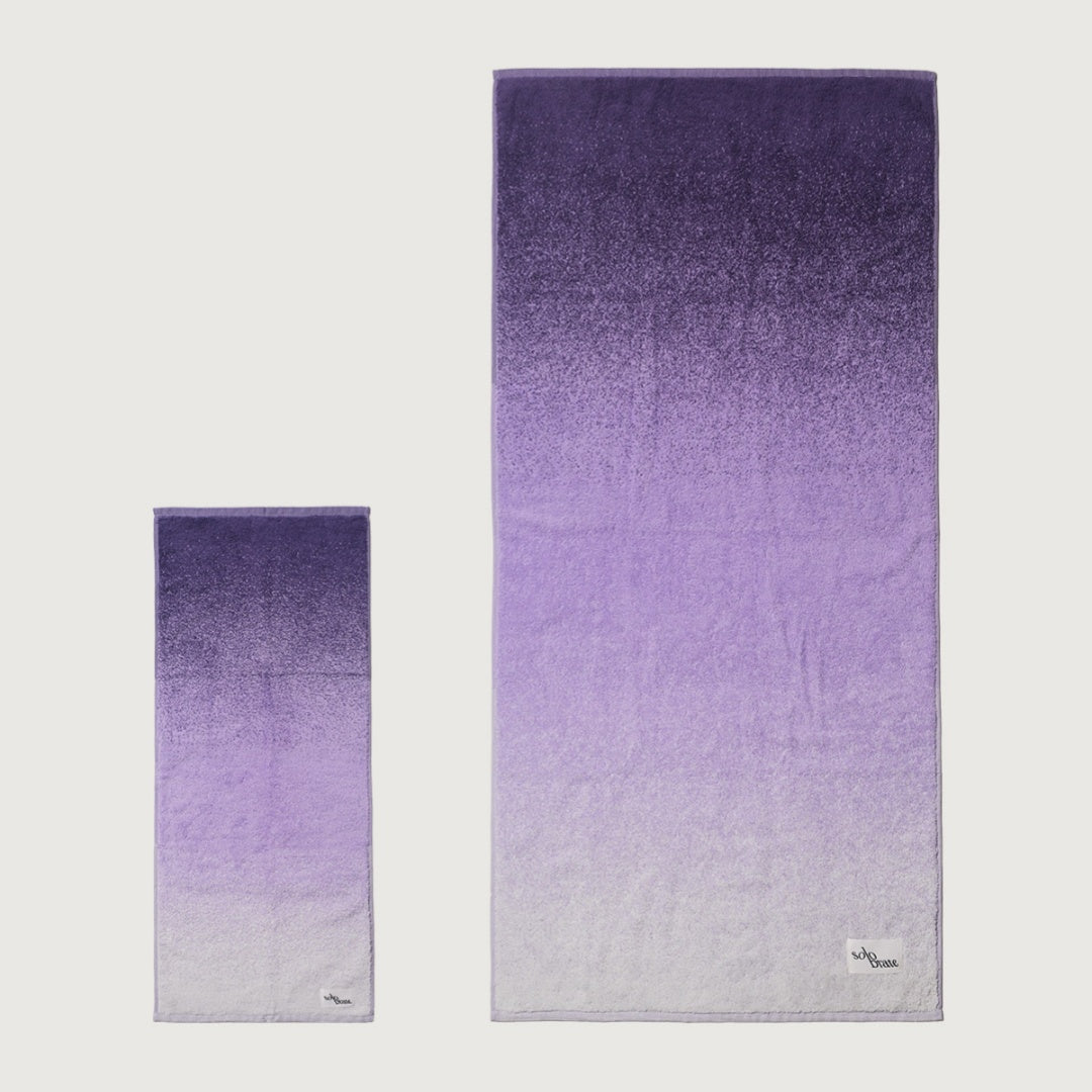 Luxury Pink & Black Gradient 100% Cotton Bath Towel - Purple