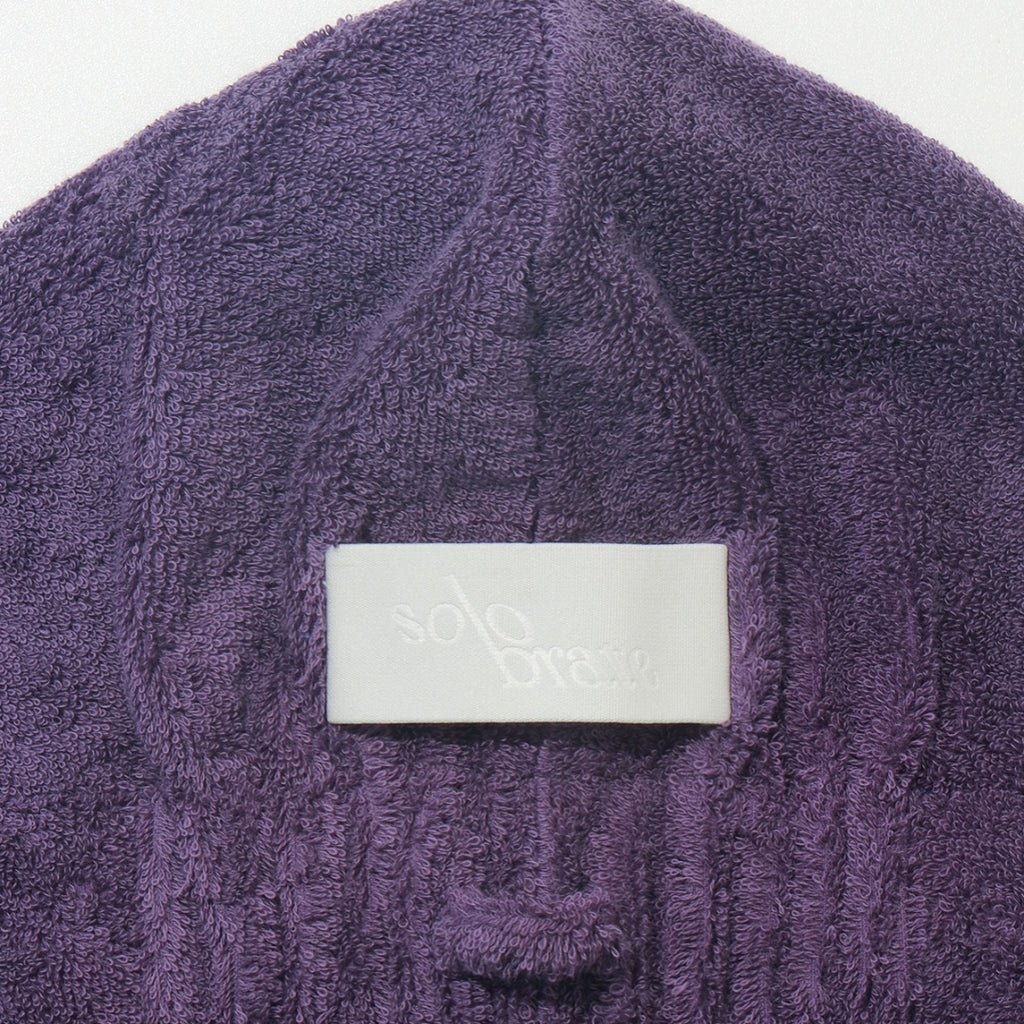 Solid Color Cotton Hair Towel Wrap - Purple