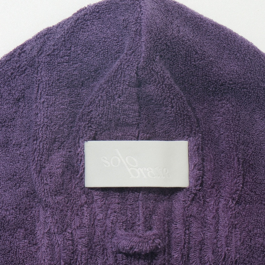 Solid Color Cotton Hair Towel Wrap - Purple
