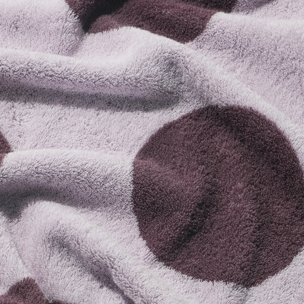 Luxury 100% Cotton Bath Towel - Purple Polka Dot