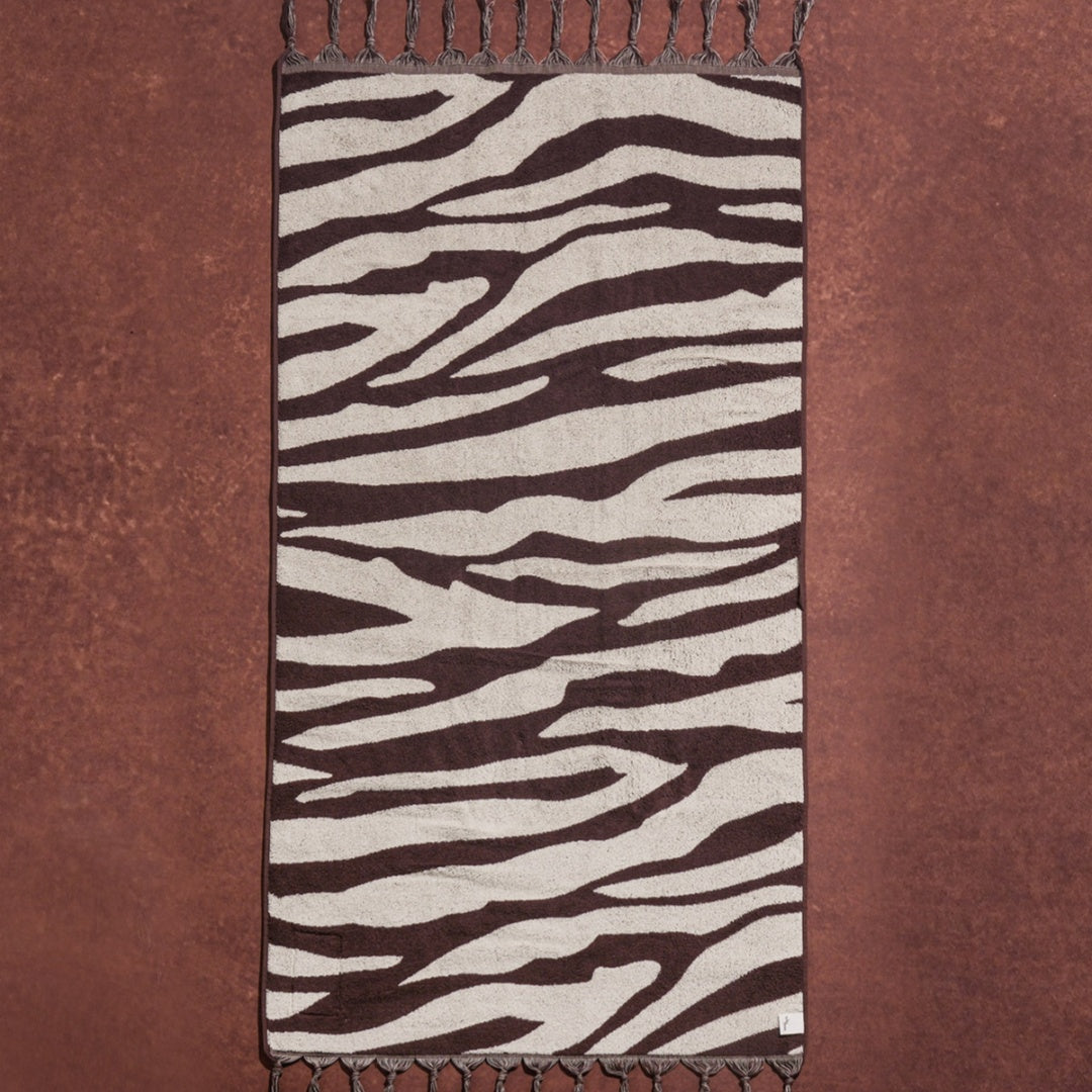 Cotton Zebra Bath Towel