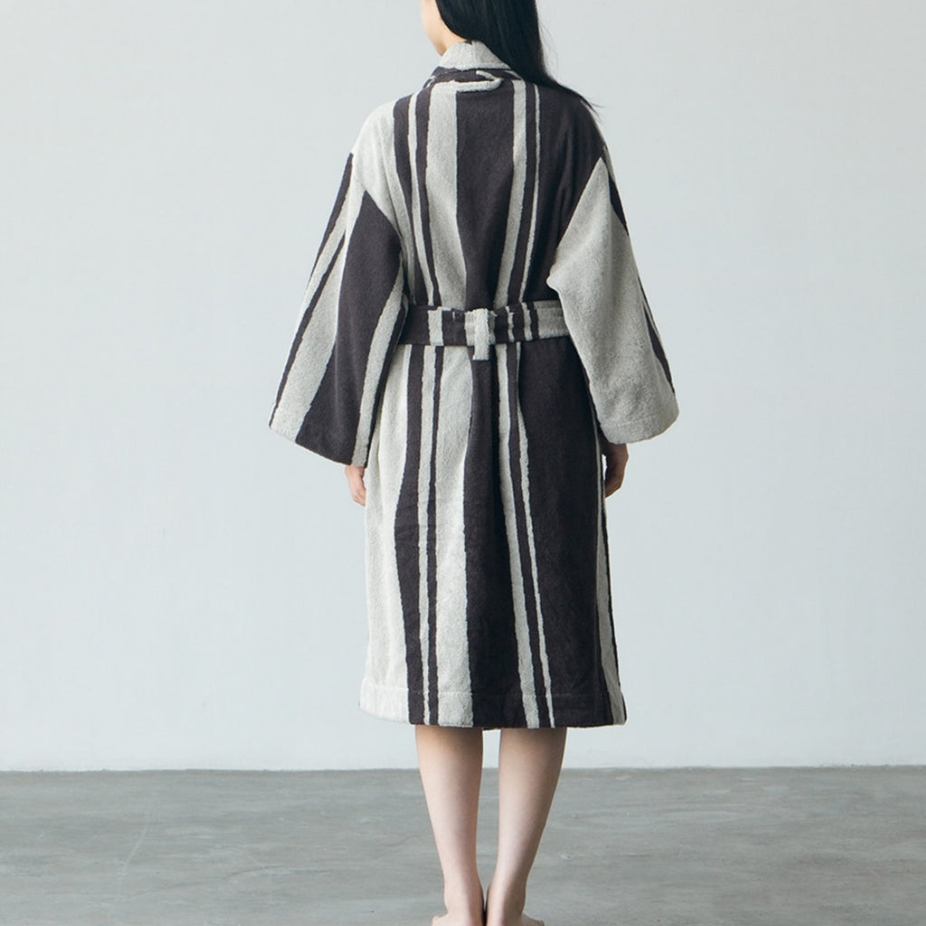 Striped Cotton Bathrobe