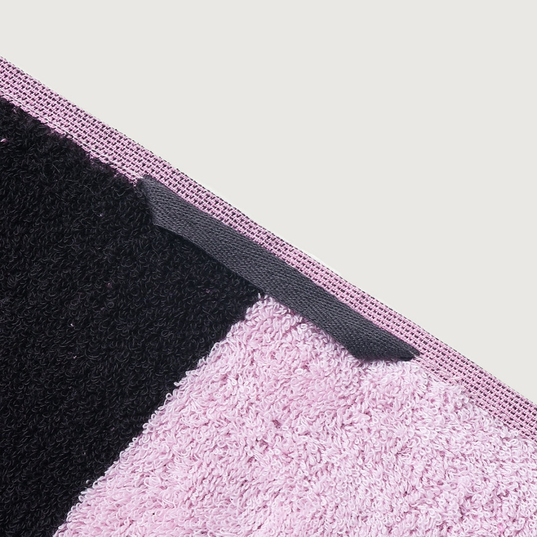 Luxury Pink & Black Gradient 100% Cotton Bath Towel