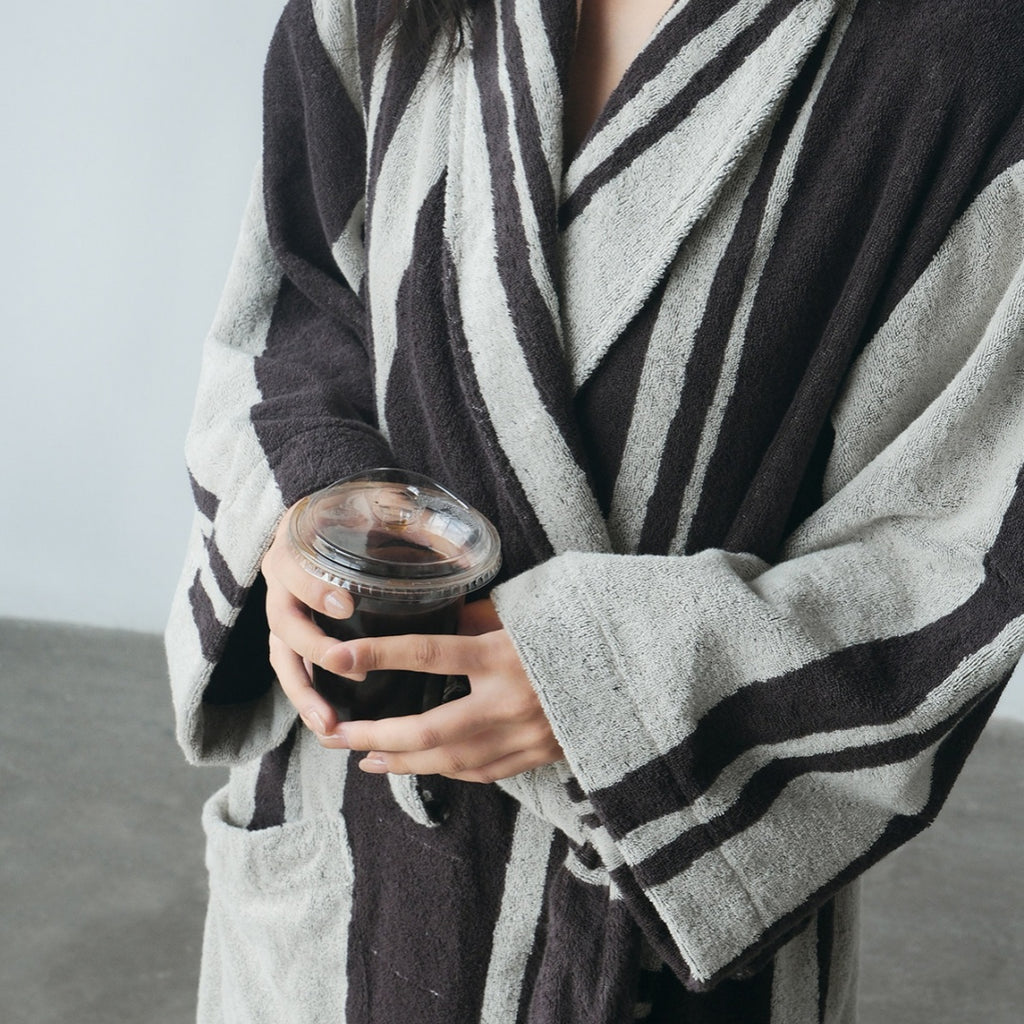 Striped Cotton Bathrobe