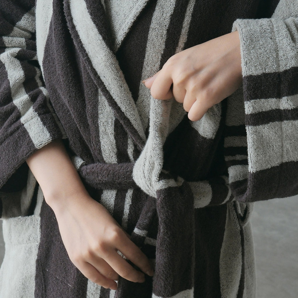 Striped Cotton Bathrobe