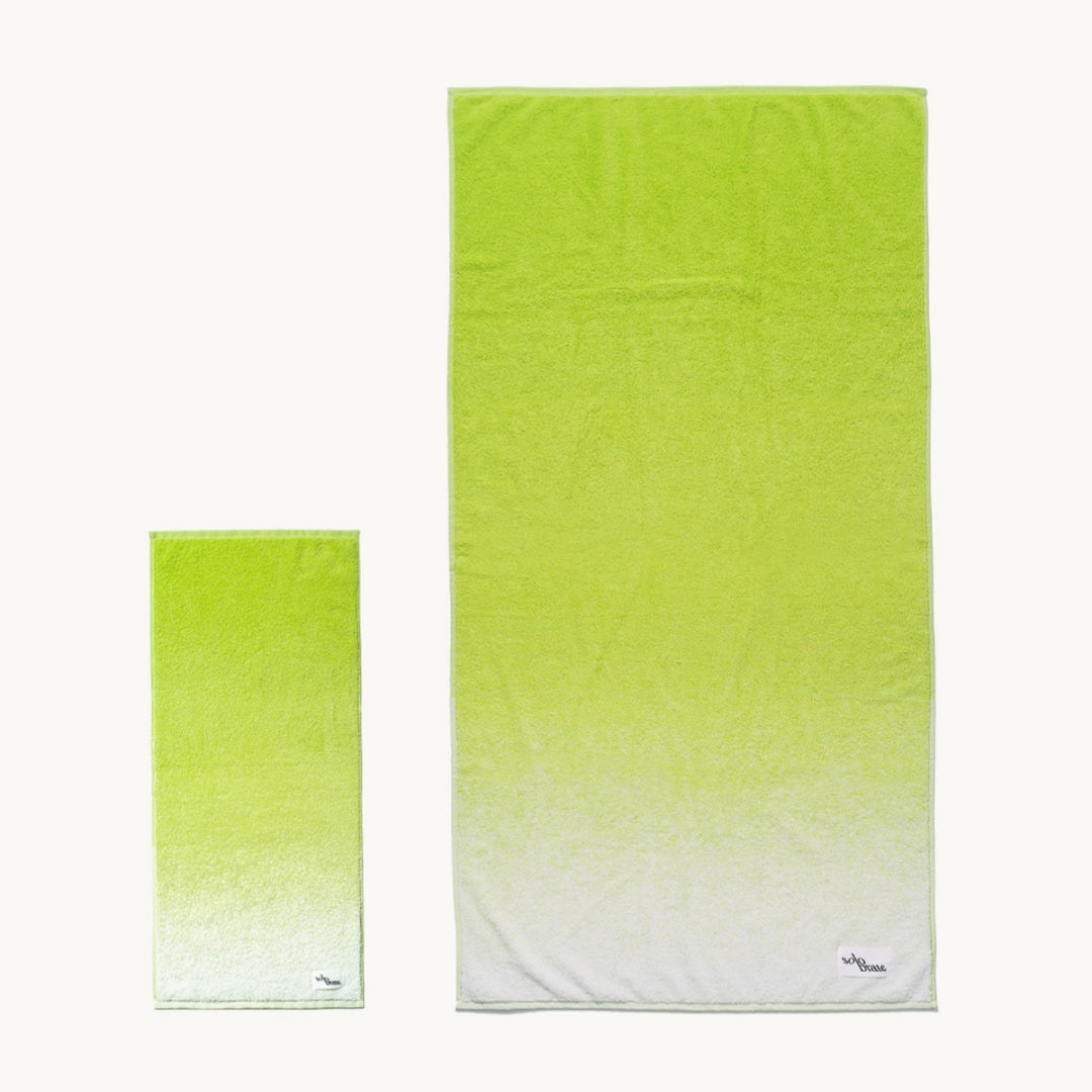 100% Cotton Gradient Face Towel - Green