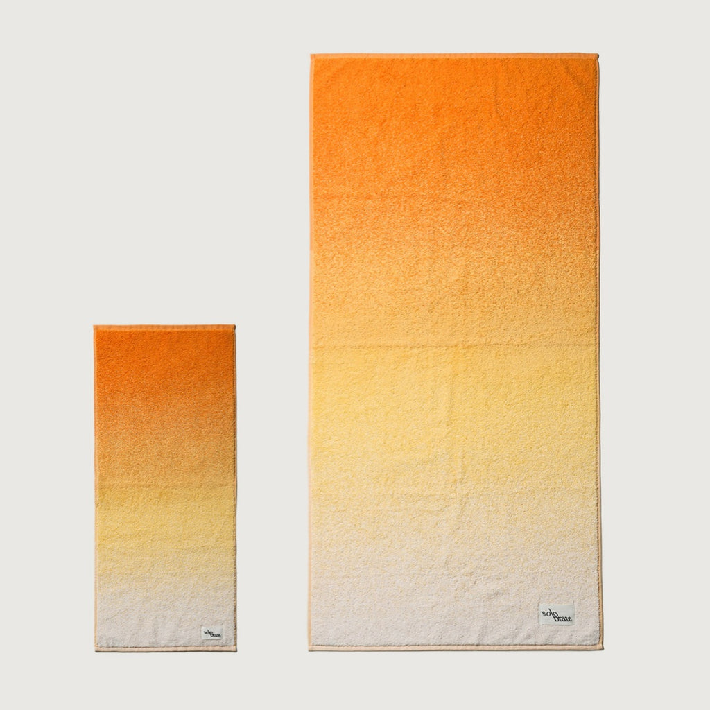 100% Cotton Gradient Face Towel - Orange