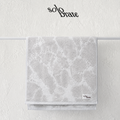 Luxury Marble Pattern Cotton Bath Towel - White