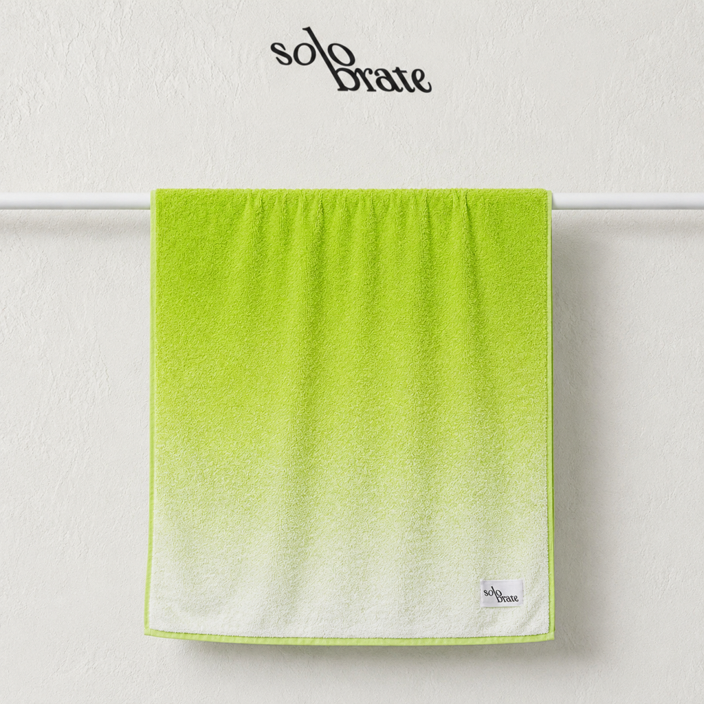 Luxury Pink & Black Gradient 100% Cotton Bath Towel - Green