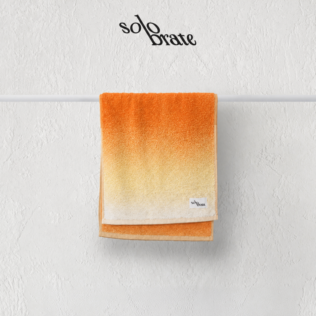 100% Cotton Gradient Face Towel - Orange