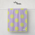 Luxury 100% Cotton Bath Towel - Green Polka Dot