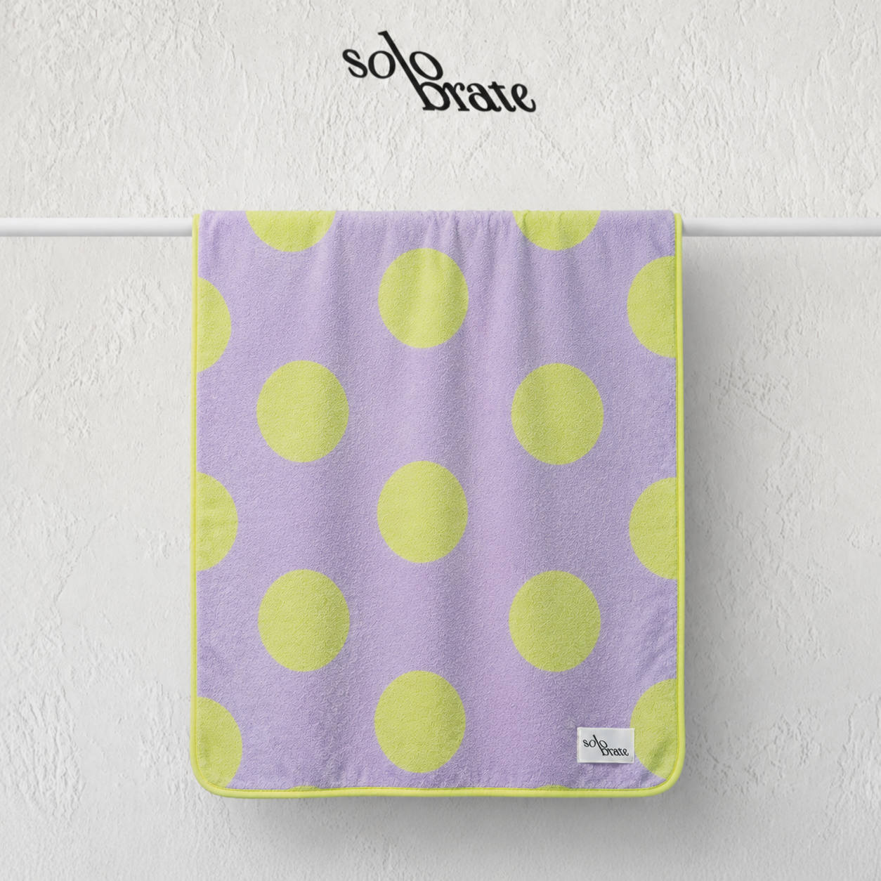 Luxury 100% Cotton Bath Towel - Green Polka Dot