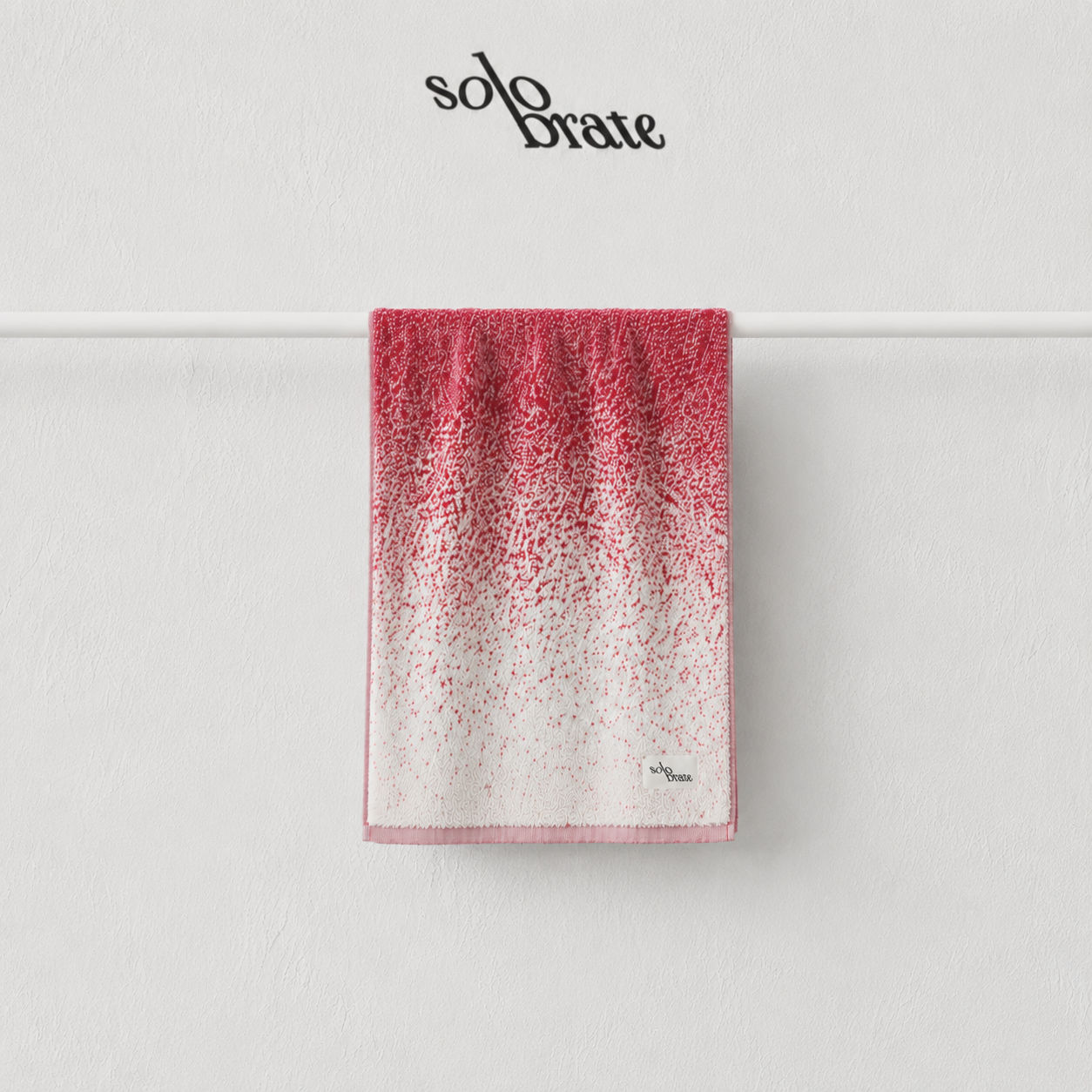 100% Cotton Gradient Face Towel - Red