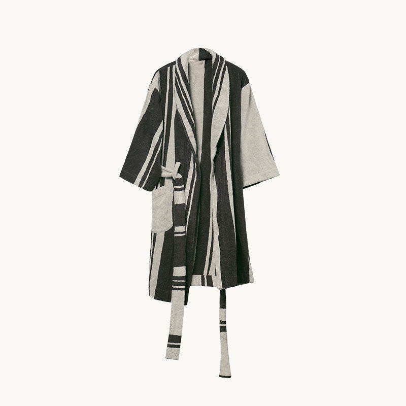 Striped Cotton Bathrobe