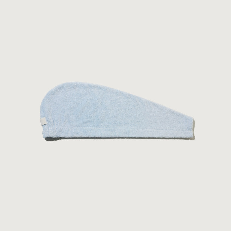 Solid Color Cotton Hair Towel Wrap - Blue