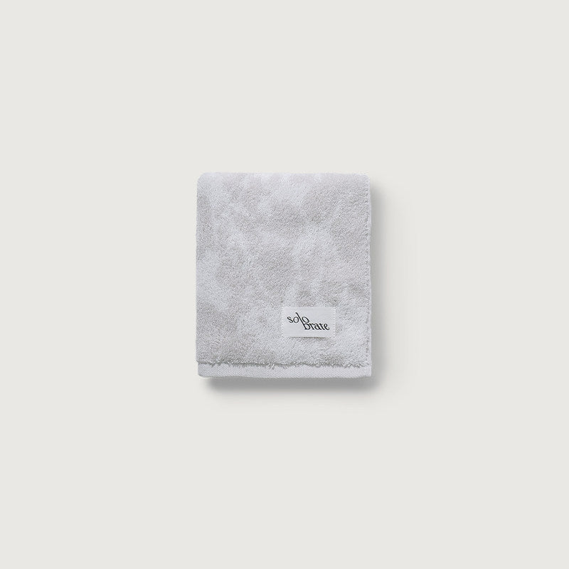 100% Cotton Marble Pattern Face Towel - White