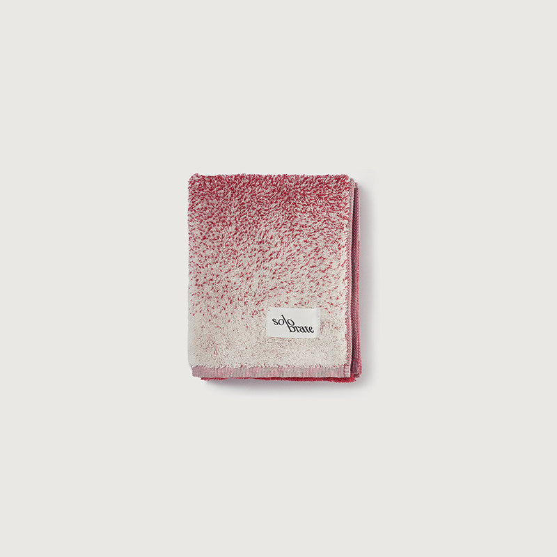 100% Cotton Gradient Face Towel - Red